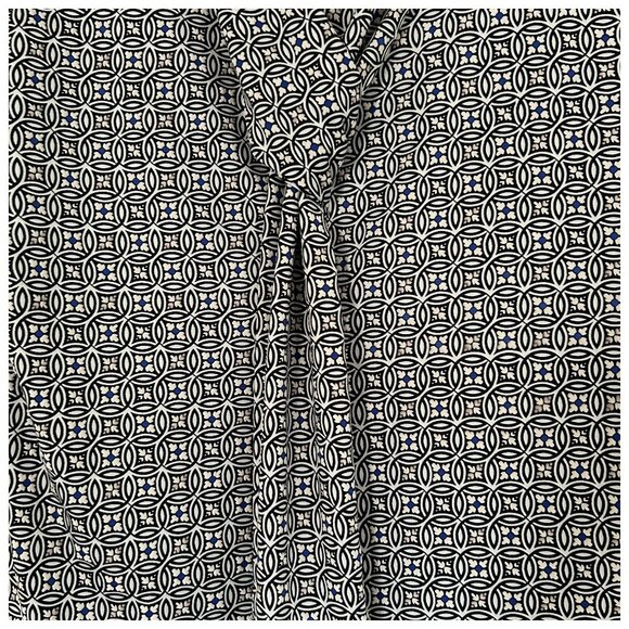 Tiffany & Grey Blue Geometric Print Sleeveless Blouse XLP Petite Workwear Top - Picture 3 of 7